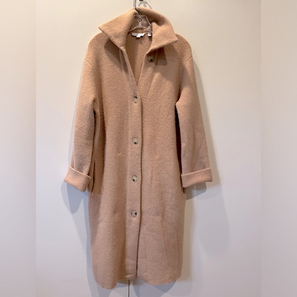 Vince Spread Collar Knit Coat - Picture 1 of 10